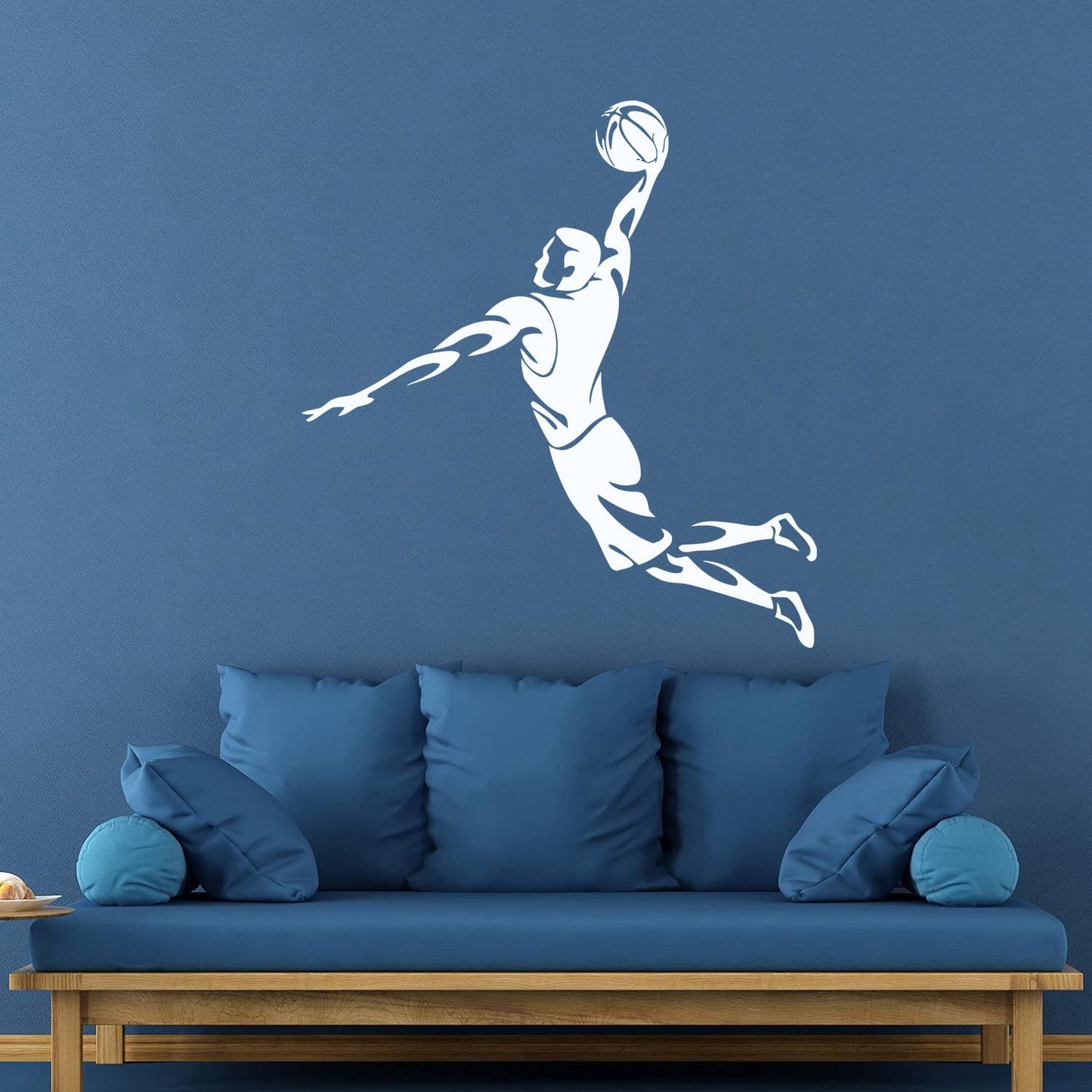 Fine Carving Stickers Basketball Player Sports Game Jump Waterproof