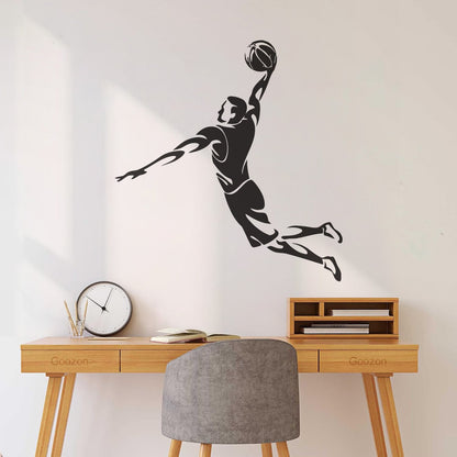 Fine Carving Stickers Basketball Player Sports Game Jump Waterproof