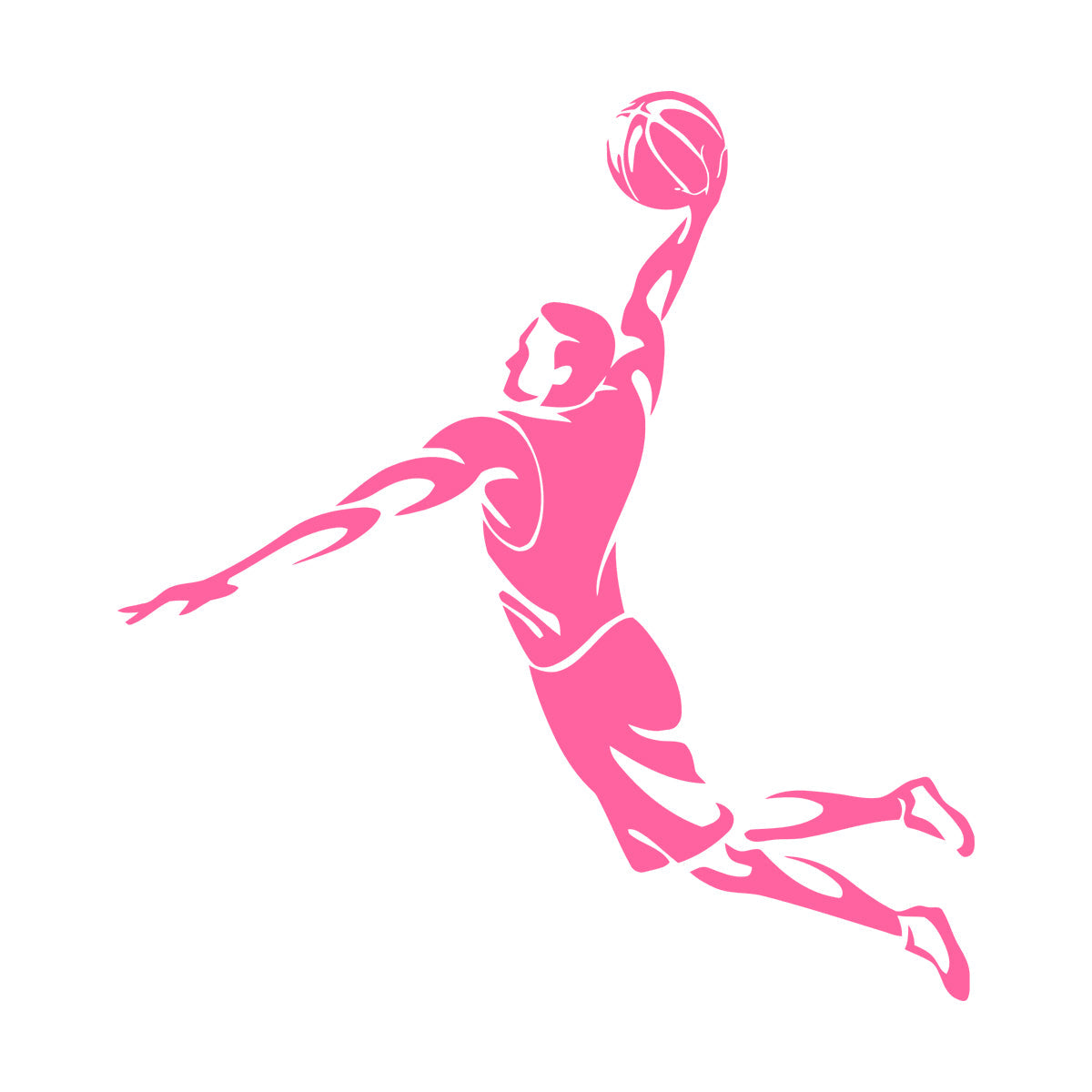 Fine Carving Stickers Basketball Player Sports Game Jump Waterproof
