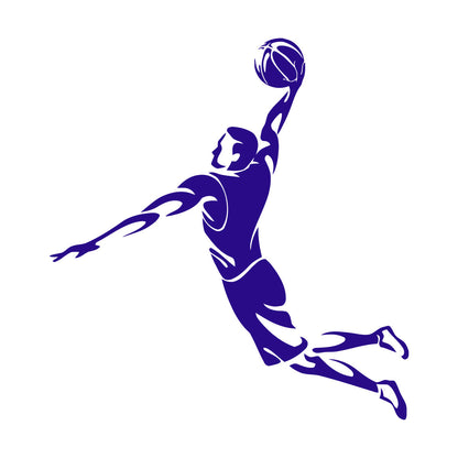 Fine Carving Stickers Basketball Player Sports Game Jump Waterproof