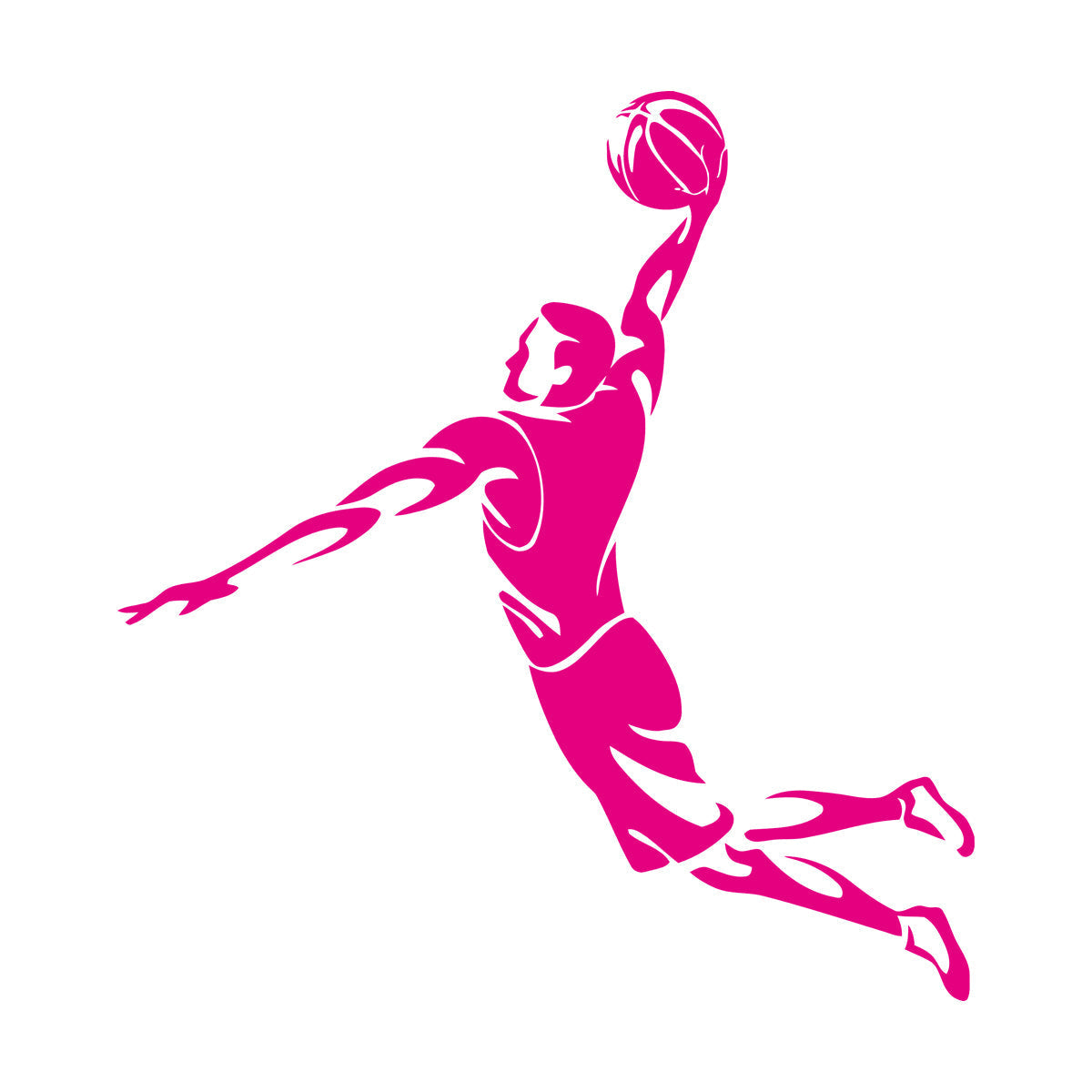 Fine Carving Stickers Basketball Player Sports Game Jump Waterproof