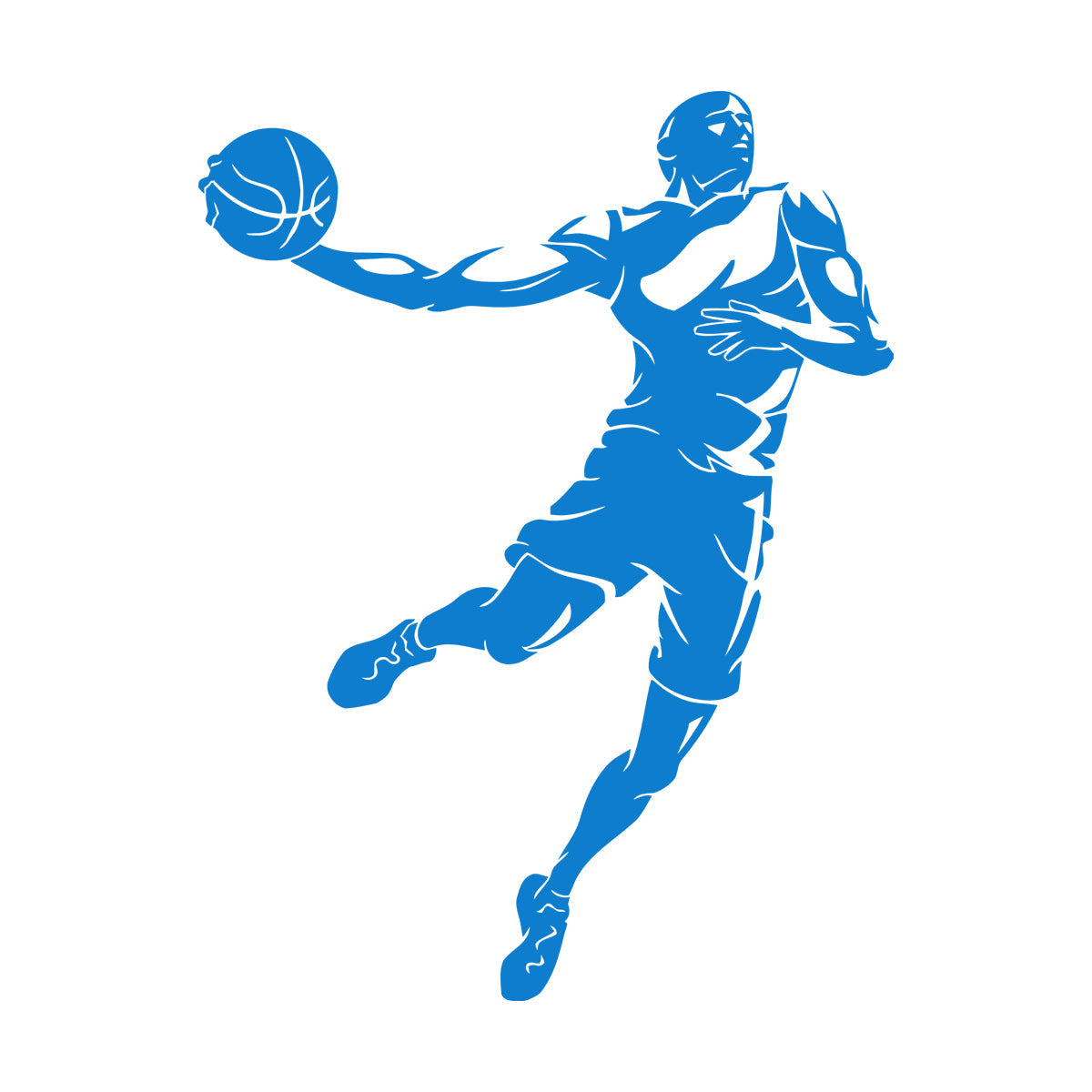 Wall Stickers Basketball Sport Jump Player Throwing Ball It Won'T Fall Off