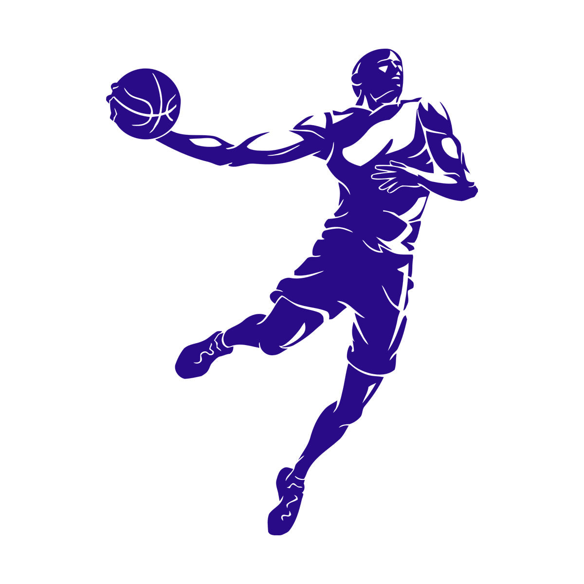 Wall Stickers Basketball Sport Jump Player Throwing Ball It Won'T Fall Off