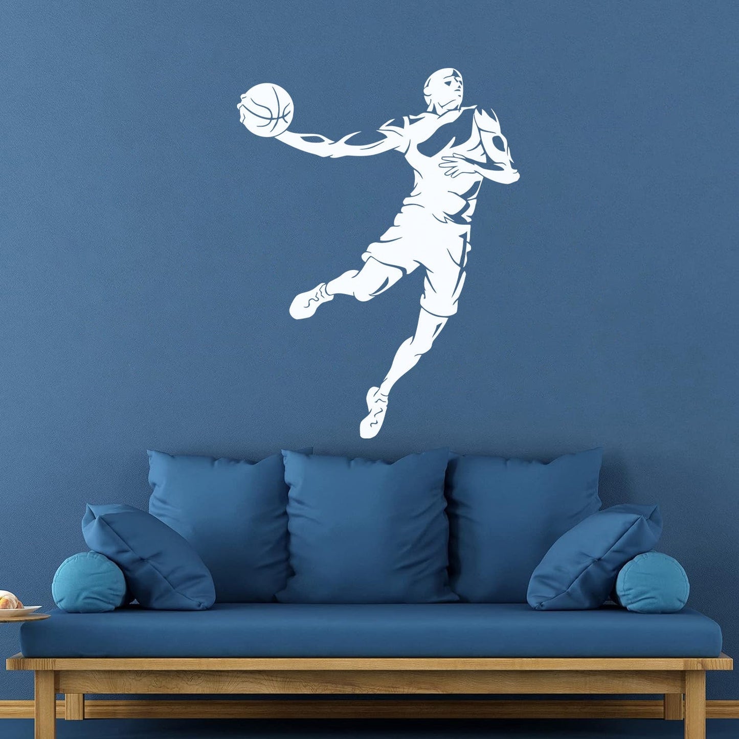 Wall Stickers Basketball Sport Jump Player Throwing Ball It Won'T Fall Off