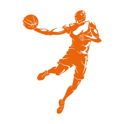 Wall Stickers Basketball Sport Jump Player Throwing Ball It Won'T Fall Off