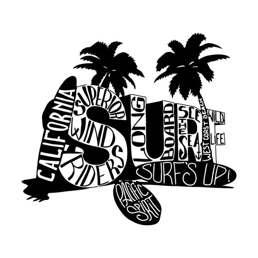 Beach Surf Summer Sea Vacation Vacations Sport Extreme Fine Carving Decals Personalized Customization