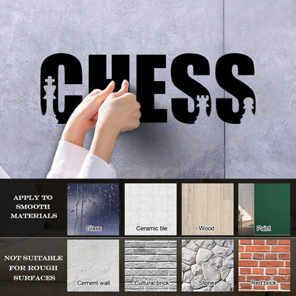 Fine Carving Stickers Chess Pieces Game Sport Word Easy Installation