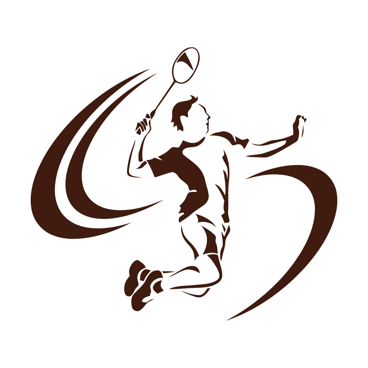 Wall Stickers Competition Game Player Tennis Badminton Art Mural Painting