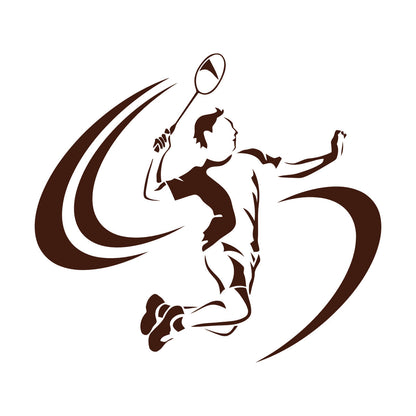 Wall Stickers Competition Game Player Tennis Badminton Art Mural Painting