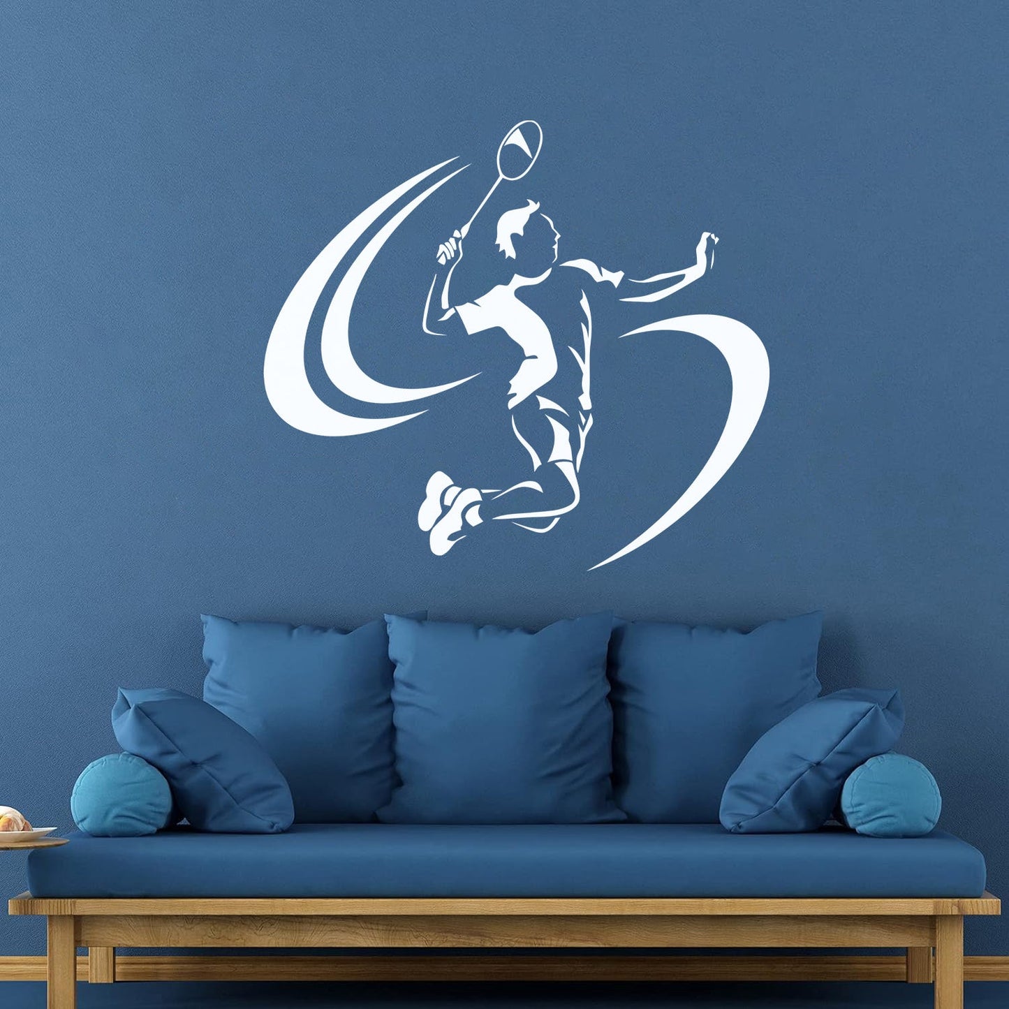 Wall Stickers Competition Game Player Tennis Badminton Art Mural Painting