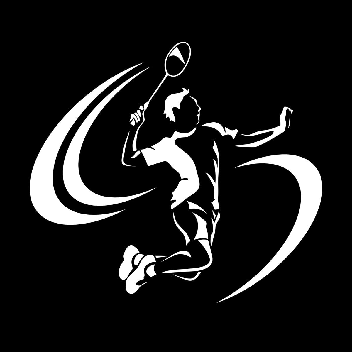 Wall Stickers Competition Game Player Tennis Badminton Art Mural Painting