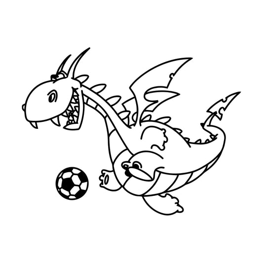 Wall Decals Pvc Dragon Funny Football Ball Fairy Tale Children Can Modify And Add Information