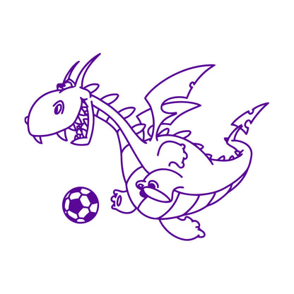 Wall Decals Pvc Dragon Funny Football Ball Fairy Tale Children Can Modify And Add Information