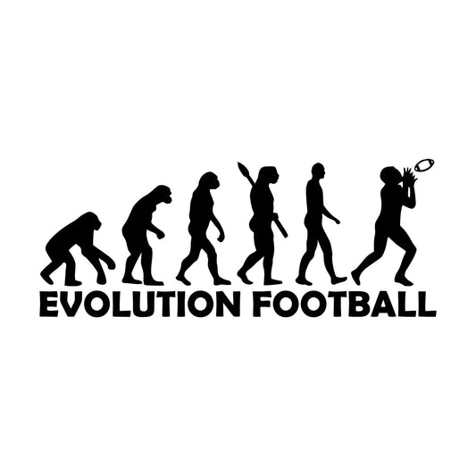 Lettering Stickers Evolution Football Sport Rugby Art Decoration
