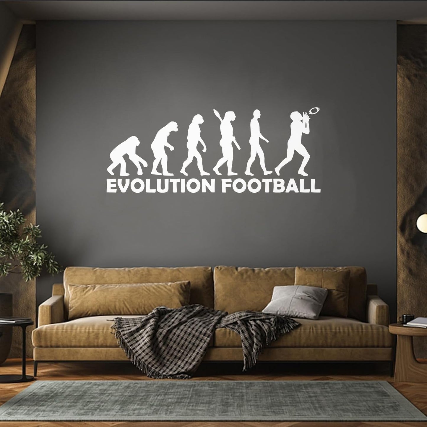 Lettering Stickers Evolution Football Sport Rugby Art Decoration