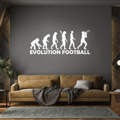 Lettering Stickers Evolution Football Sport Rugby Art Decoration