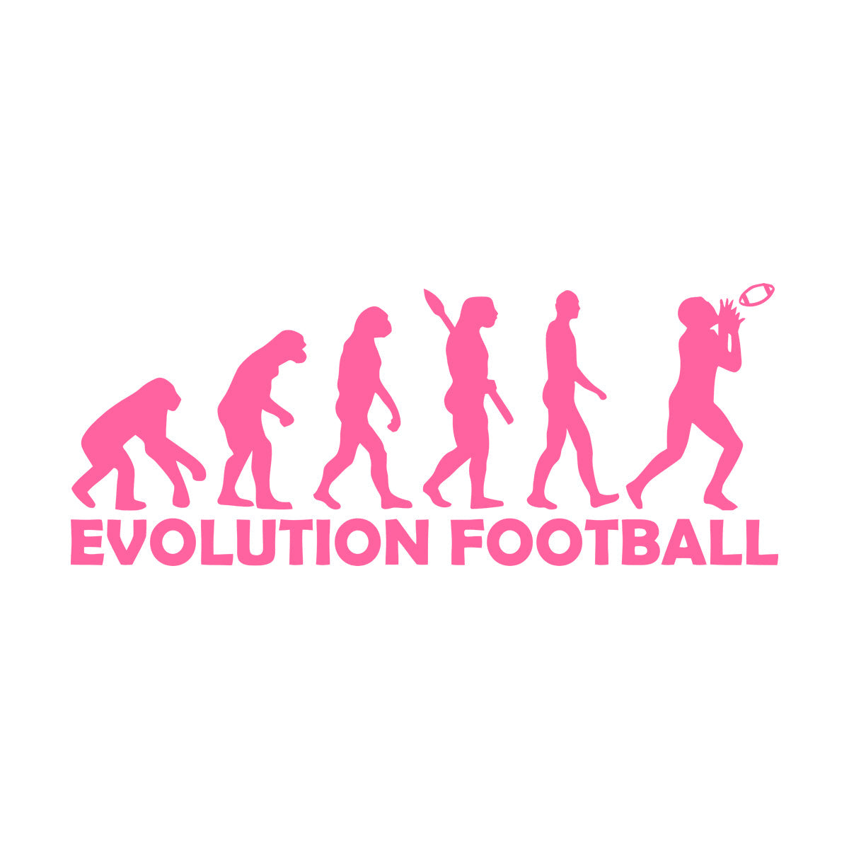 Lettering Stickers Evolution Football Sport Rugby Art Decoration