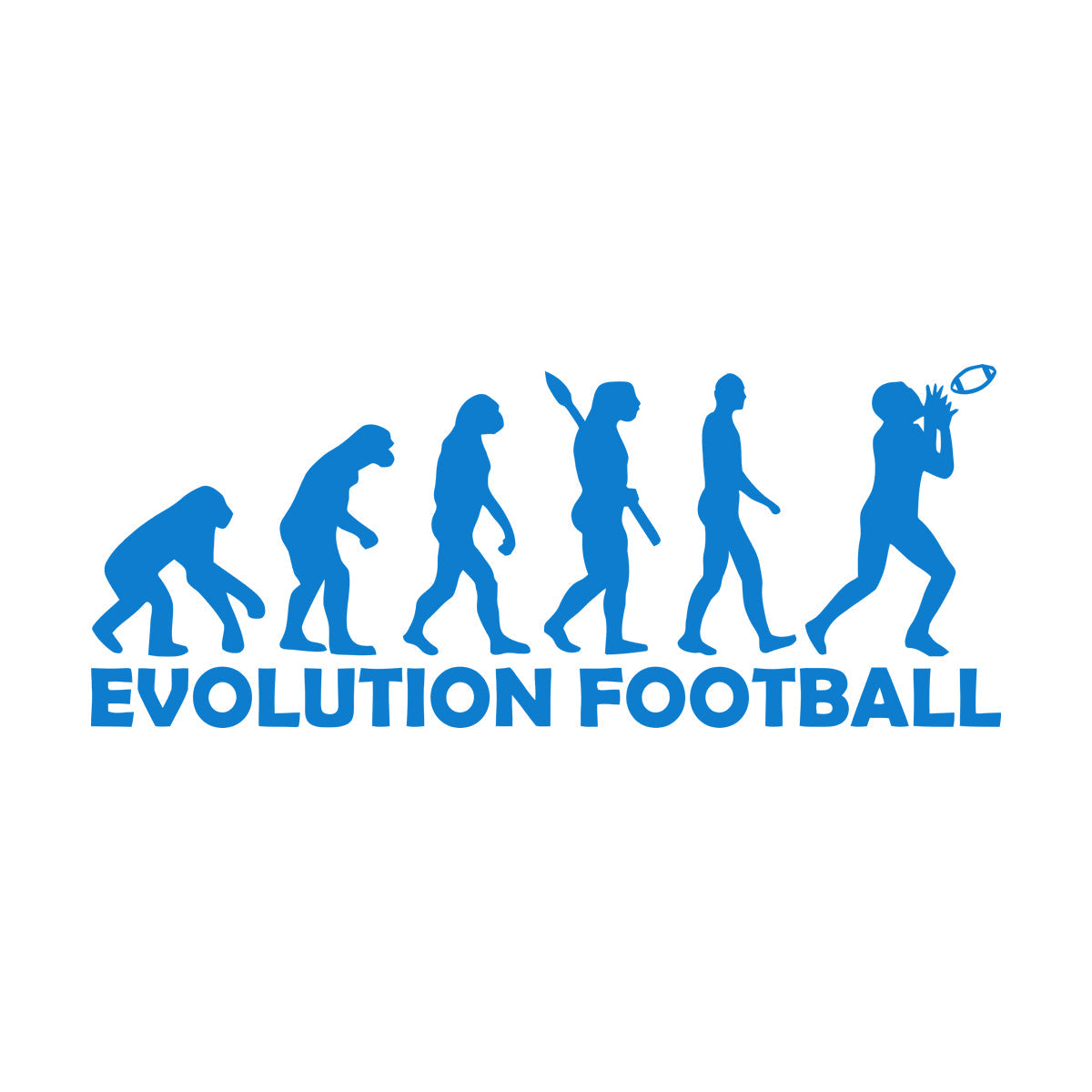 Lettering Stickers Evolution Football Sport Rugby Art Decoration