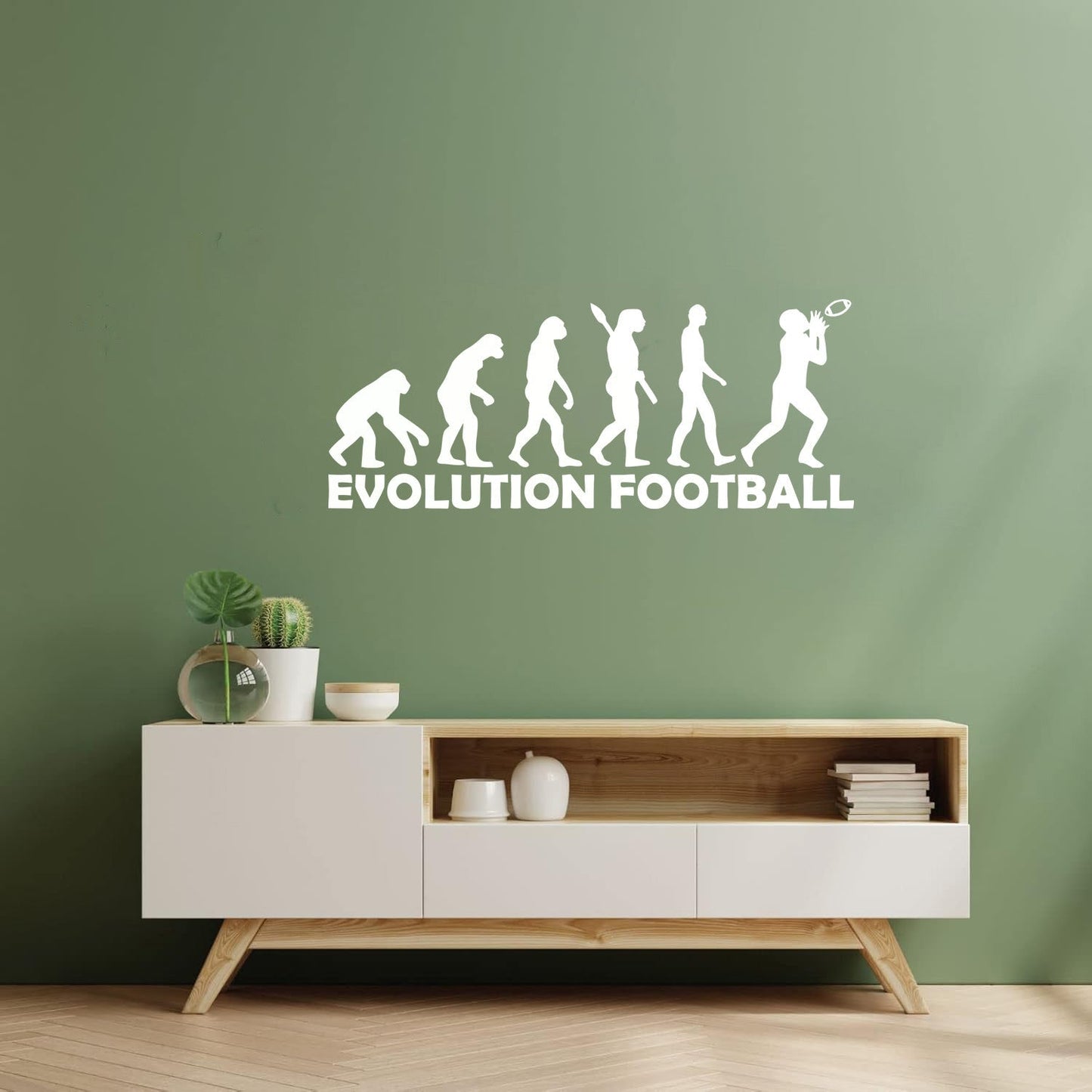 Lettering Stickers Evolution Football Sport Rugby Art Decoration
