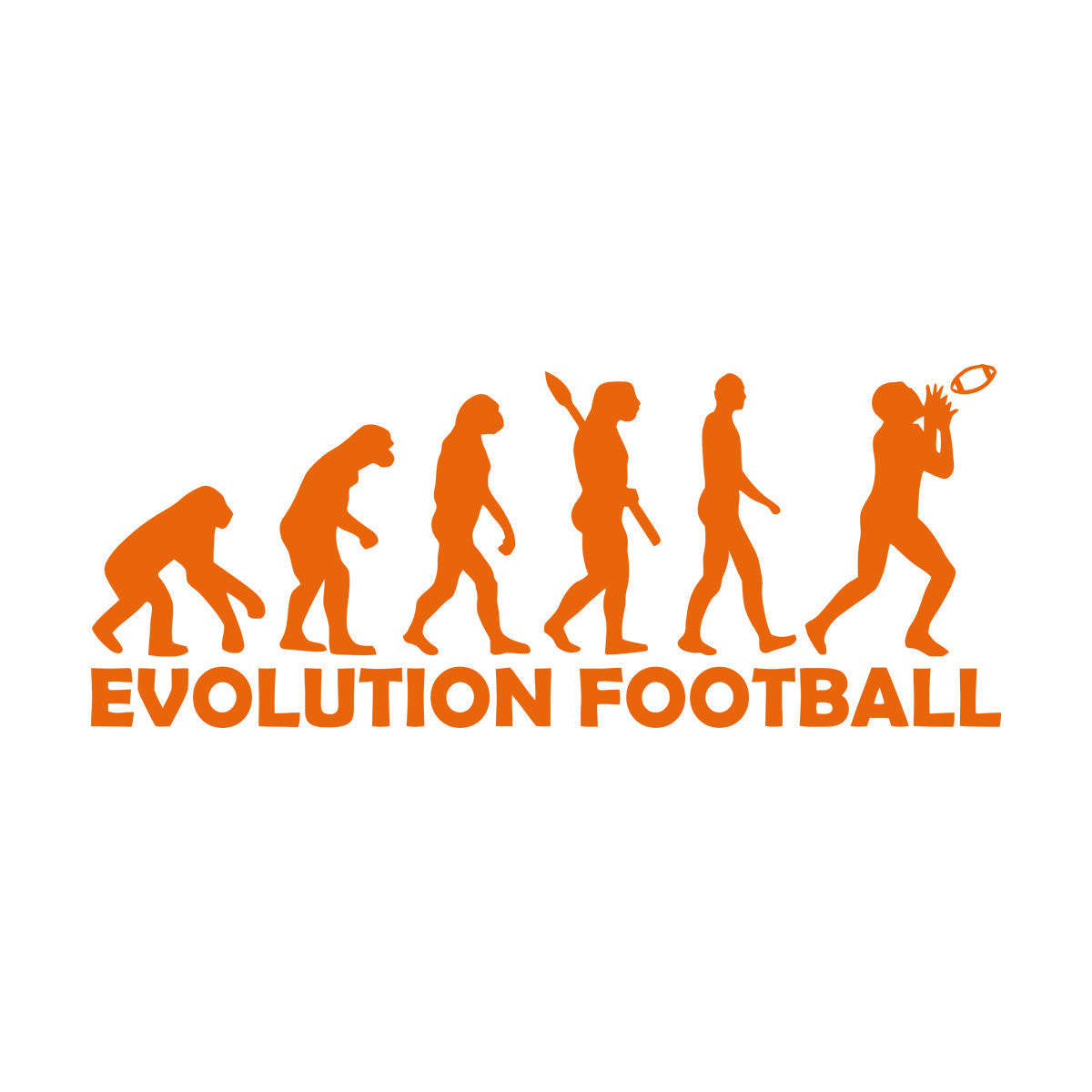 Lettering Stickers Evolution Football Sport Rugby Art Decoration