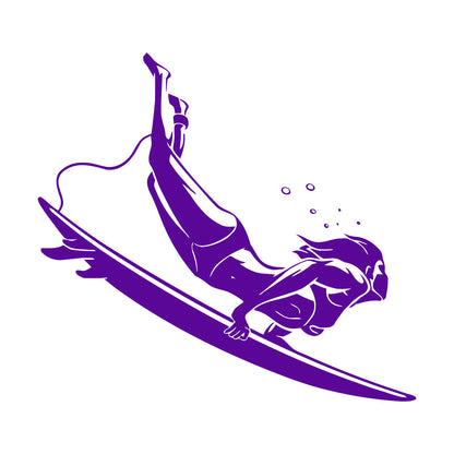 Engraving Decals Extreme Sports Surfing Ocean Beach Waves Store Decoration