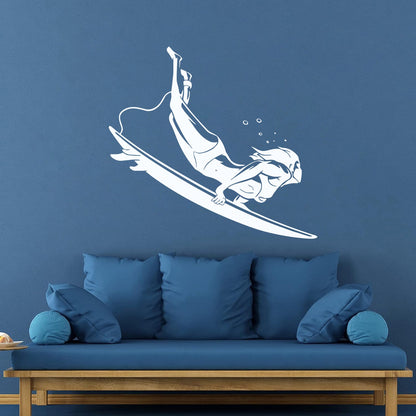 Engraving Decals Extreme Sports Surfing Ocean Beach Waves Store Decoration