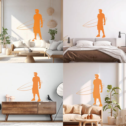 Mural And Wall Vinyl Decal Extreme Surfer Beach Holiday Sea Summer Wave Tattoo Culture