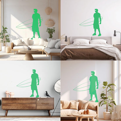 Mural And Wall Vinyl Decal Extreme Surfer Beach Holiday Sea Summer Wave Tattoo Culture