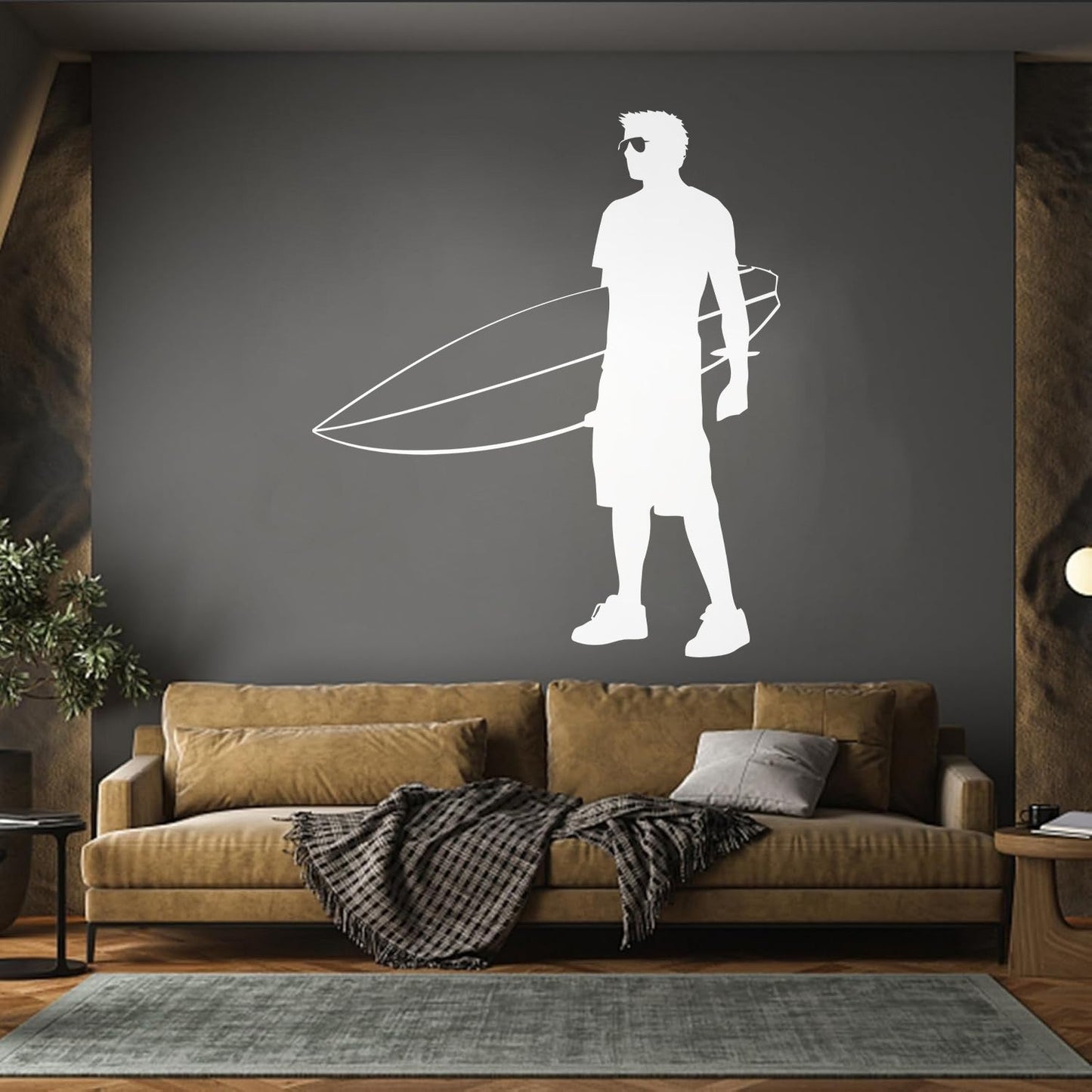 Mural And Wall Vinyl Decal Extreme Surfer Beach Holiday Sea Summer Wave Tattoo Culture