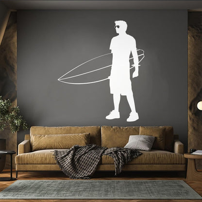 Mural And Wall Vinyl Decal Extreme Surfer Beach Holiday Sea Summer Wave Tattoo Culture