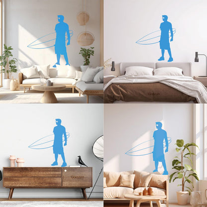 Mural And Wall Vinyl Decal Extreme Surfer Beach Holiday Sea Summer Wave Tattoo Culture