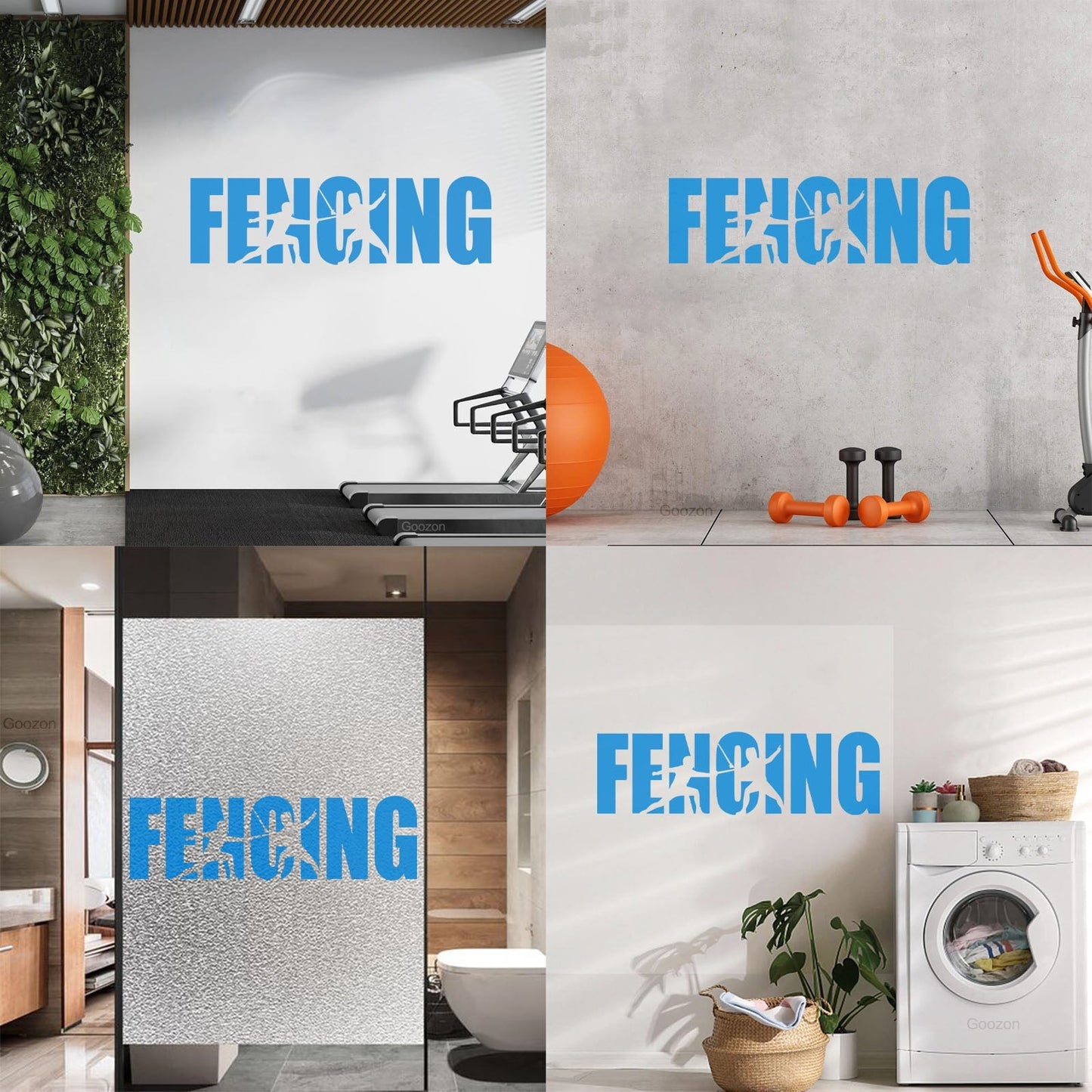 Wall Stickers Paster Paper Fencing Sports Word Duel Scramble Swords Removable Without Leaving Glue