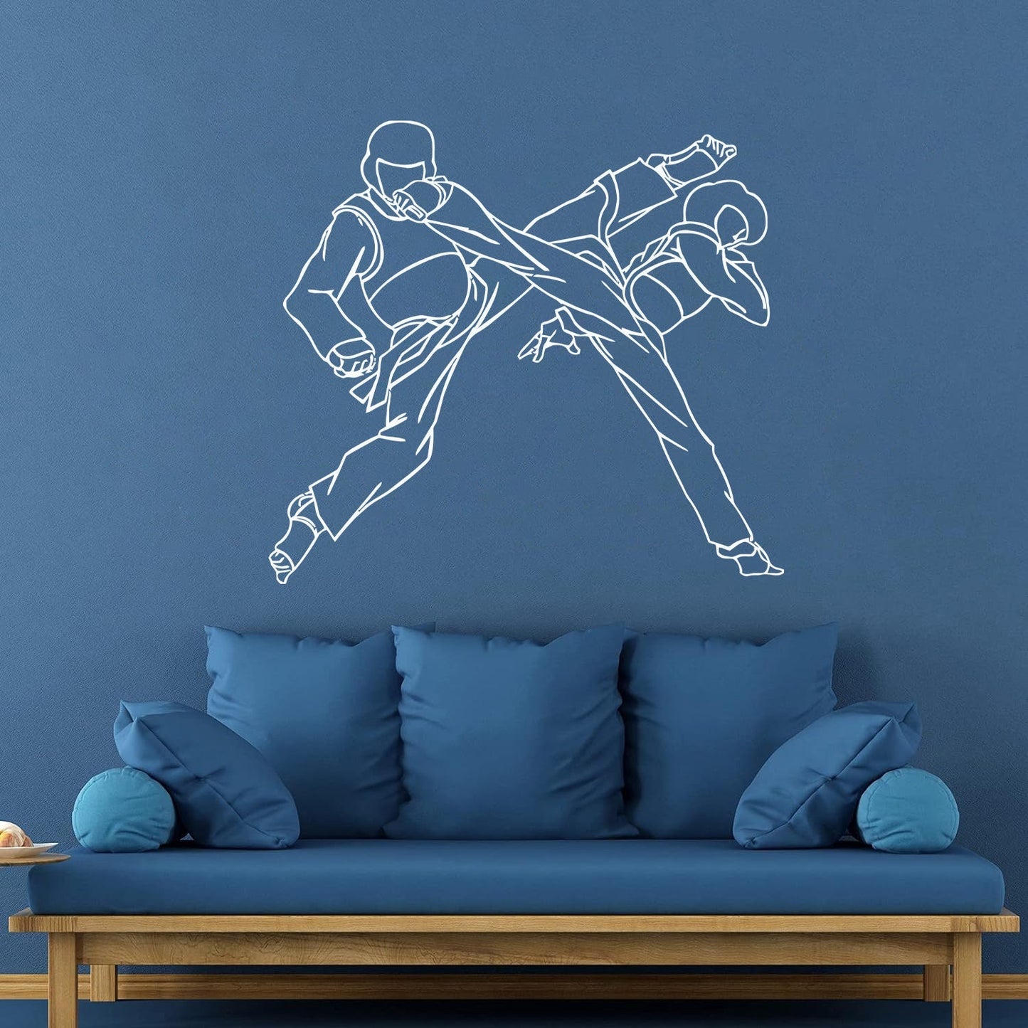 Vinyl Art Sticker Fighting Martial Arts Karate Sports Strike The Foot Easy Installation
