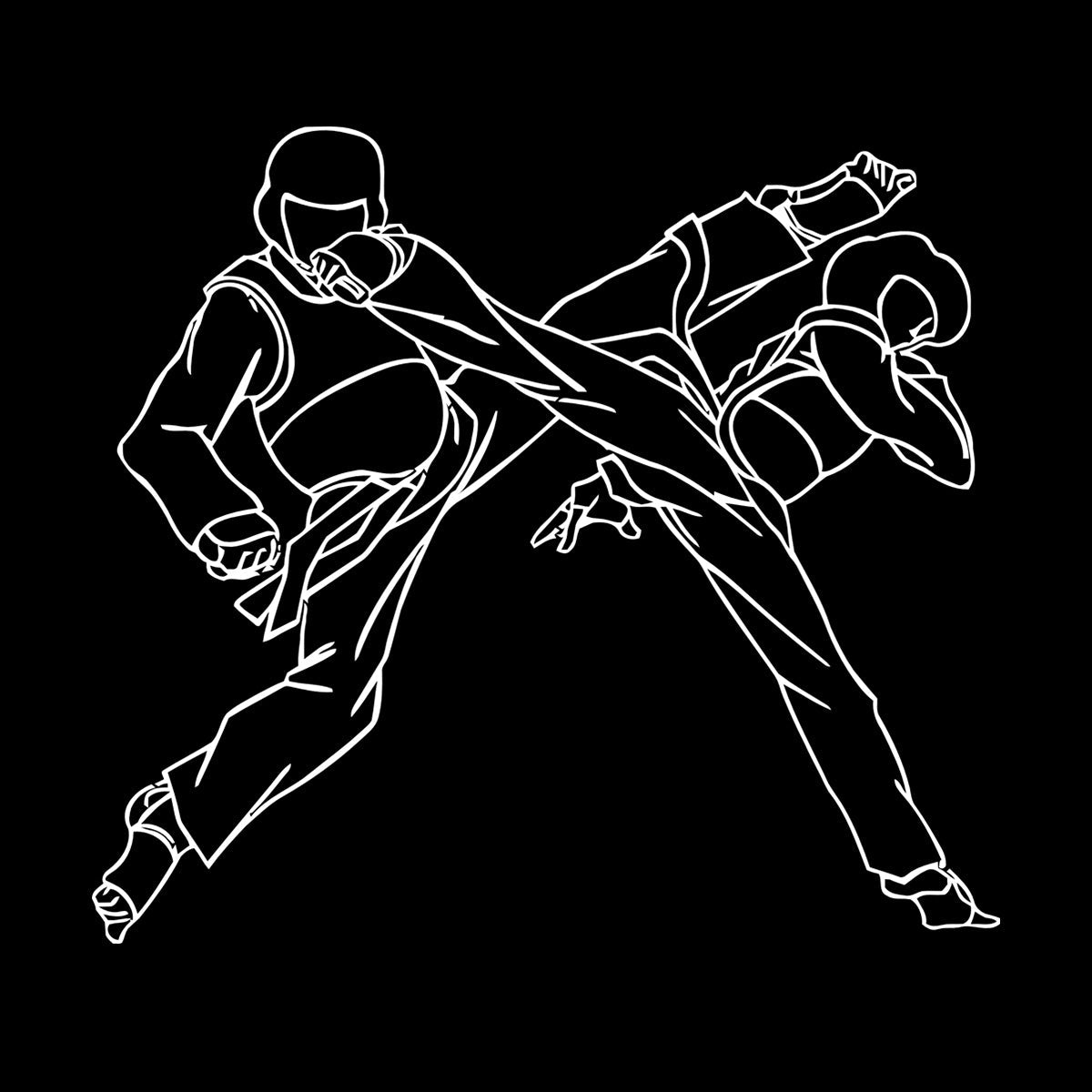 Vinyl Art Sticker Fighting Martial Arts Karate Sports Strike The Foot Easy Installation