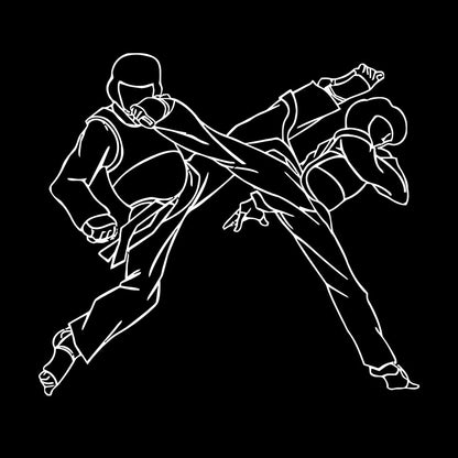 Vinyl Art Sticker Fighting Martial Arts Karate Sports Strike The Foot Easy Installation