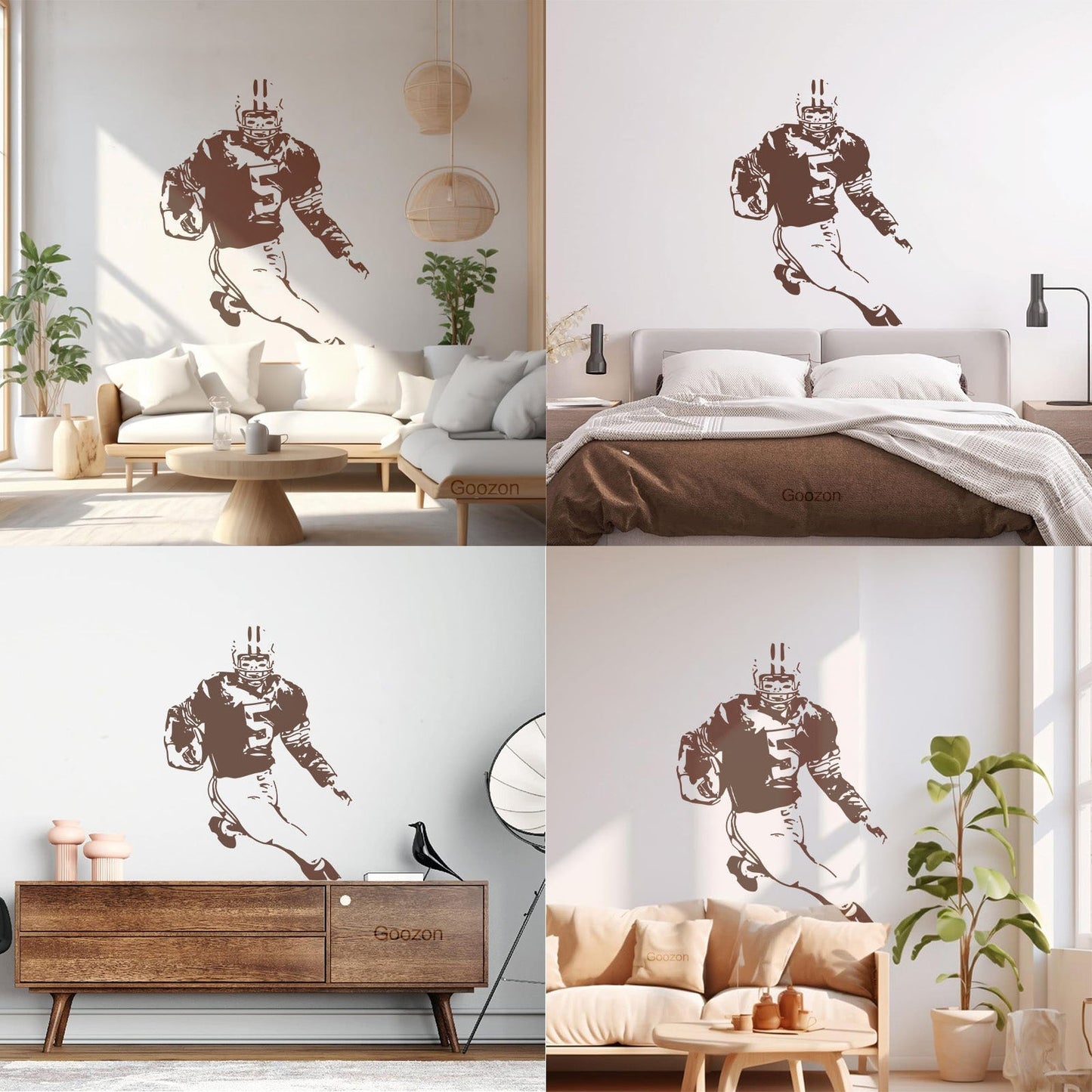Wall Vinyl Sticker Decor Football Player Quarterback Super Bowl Sport Store Decoration