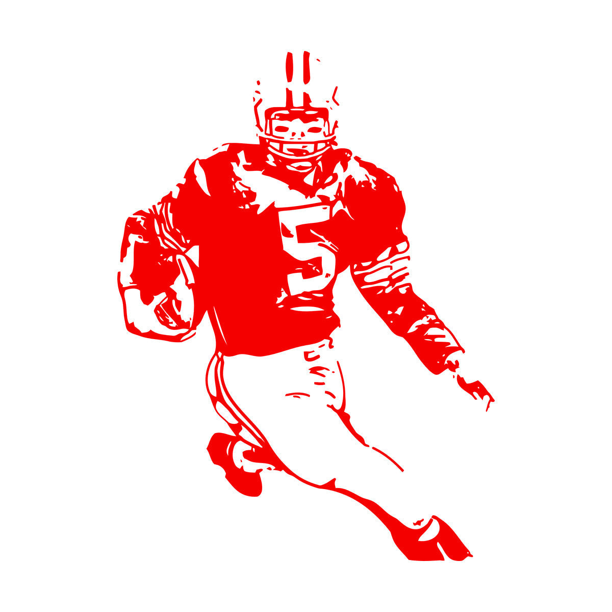 Wall Vinyl Sticker Decor Football Player Quarterback Super Bowl Sport Store Decoration