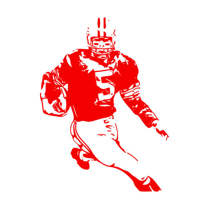 Wall Vinyl Sticker Decor Football Player Quarterback Super Bowl Sport Store Decoration