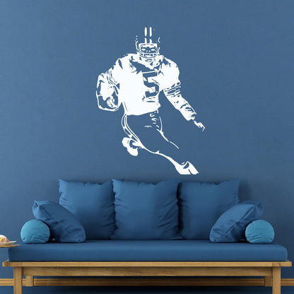 Wall Vinyl Sticker Decor Football Player Quarterback Super Bowl Sport Store Decoration