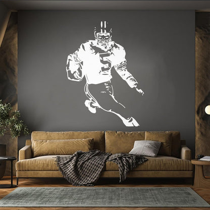 Wall Vinyl Sticker Decor Football Player Quarterback Super Bowl Sport Store Decoration