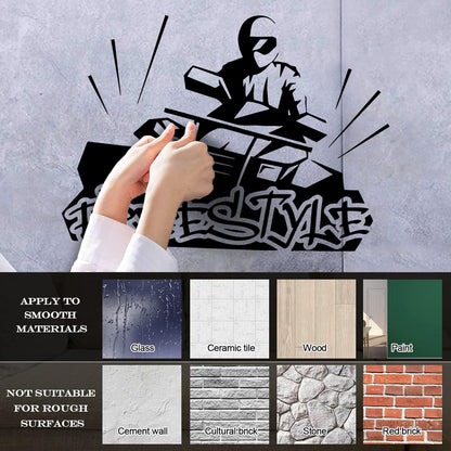 Fine Carving Decals Freestyle Extreme Sports Atv Motorcycle Racing Self Adhesive