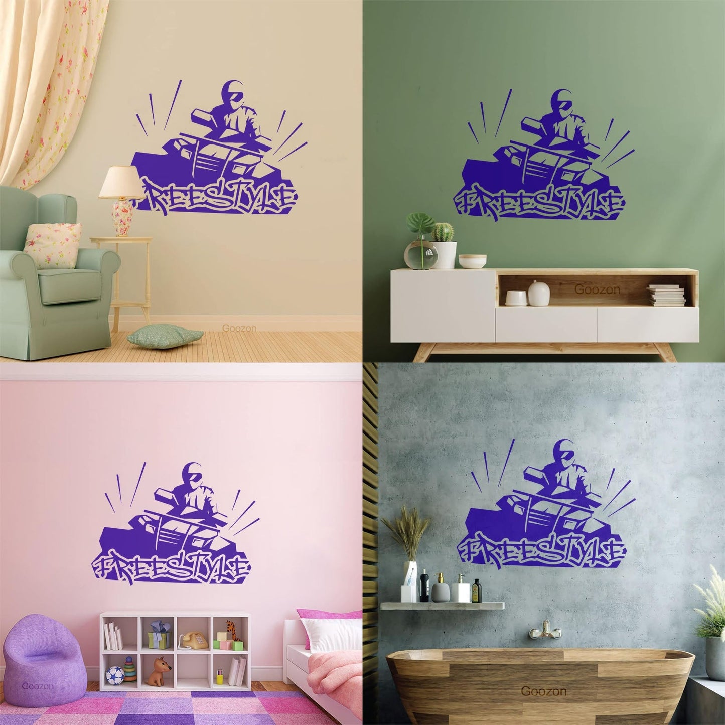 Fine Carving Decals Freestyle Extreme Sports Atv Motorcycle Racing Self Adhesive