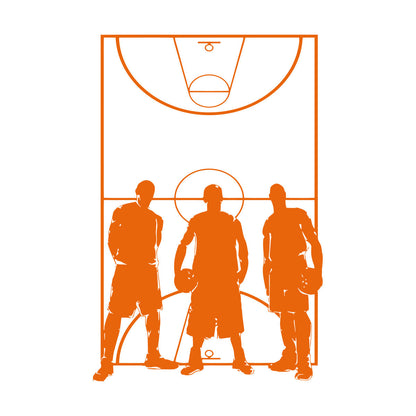 Vinyl Art Sticker Game Sport Basketball Team Playing Field Player Do Not Damage The Wall Surface