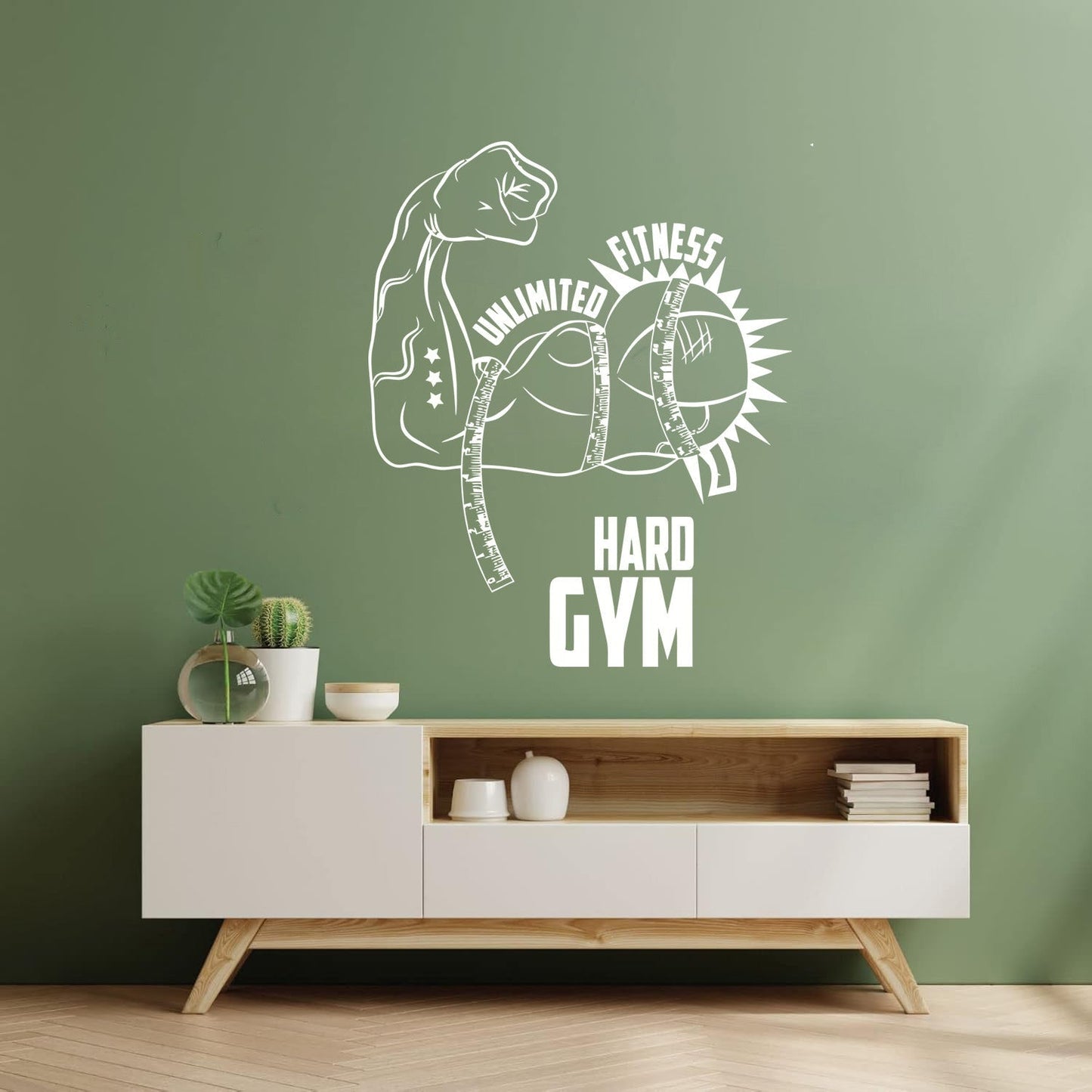 Lettering Stickers Gymnastics Fitnesscenter Motivation Sport Muscle Training Art Mural Painting
