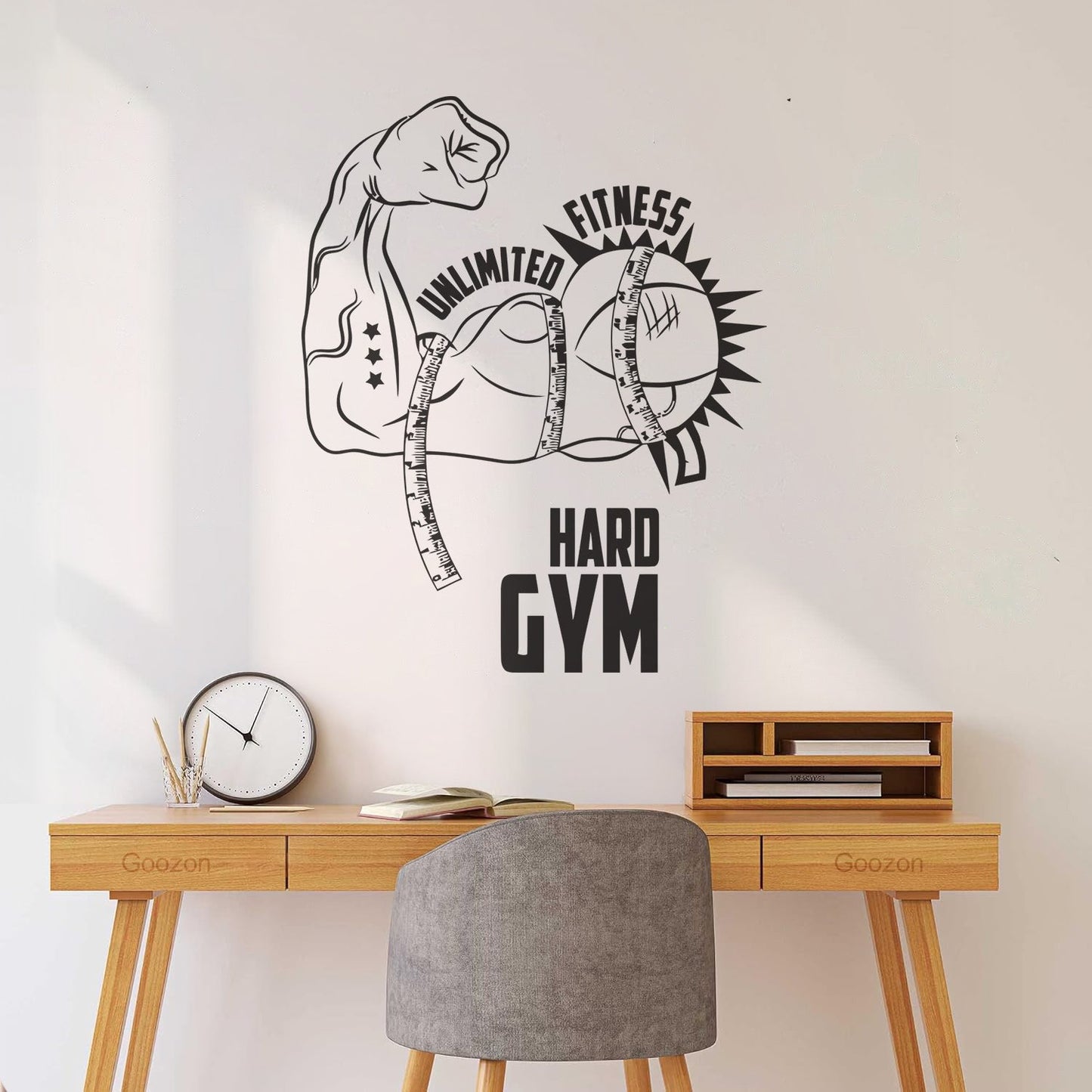 Lettering Stickers Gymnastics Fitnesscenter Motivation Sport Muscle Training Art Mural Painting