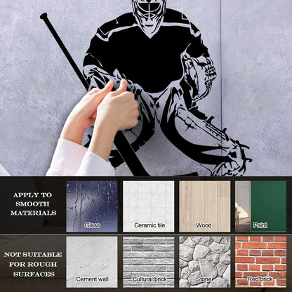 Vinyl Wall Decals Hockey Sport Player Sports Fan Goalkeeper Personalized Customization