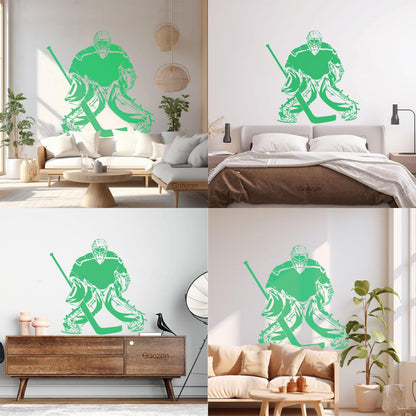 Vinyl Wall Decals Hockey Sport Player Sports Fan Goalkeeper Personalized Customization