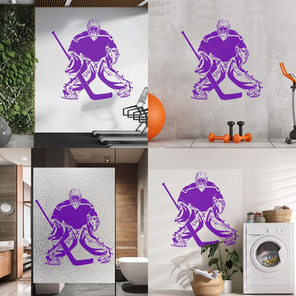 Vinyl Wall Decals Hockey Sport Player Sports Fan Goalkeeper Personalized Customization