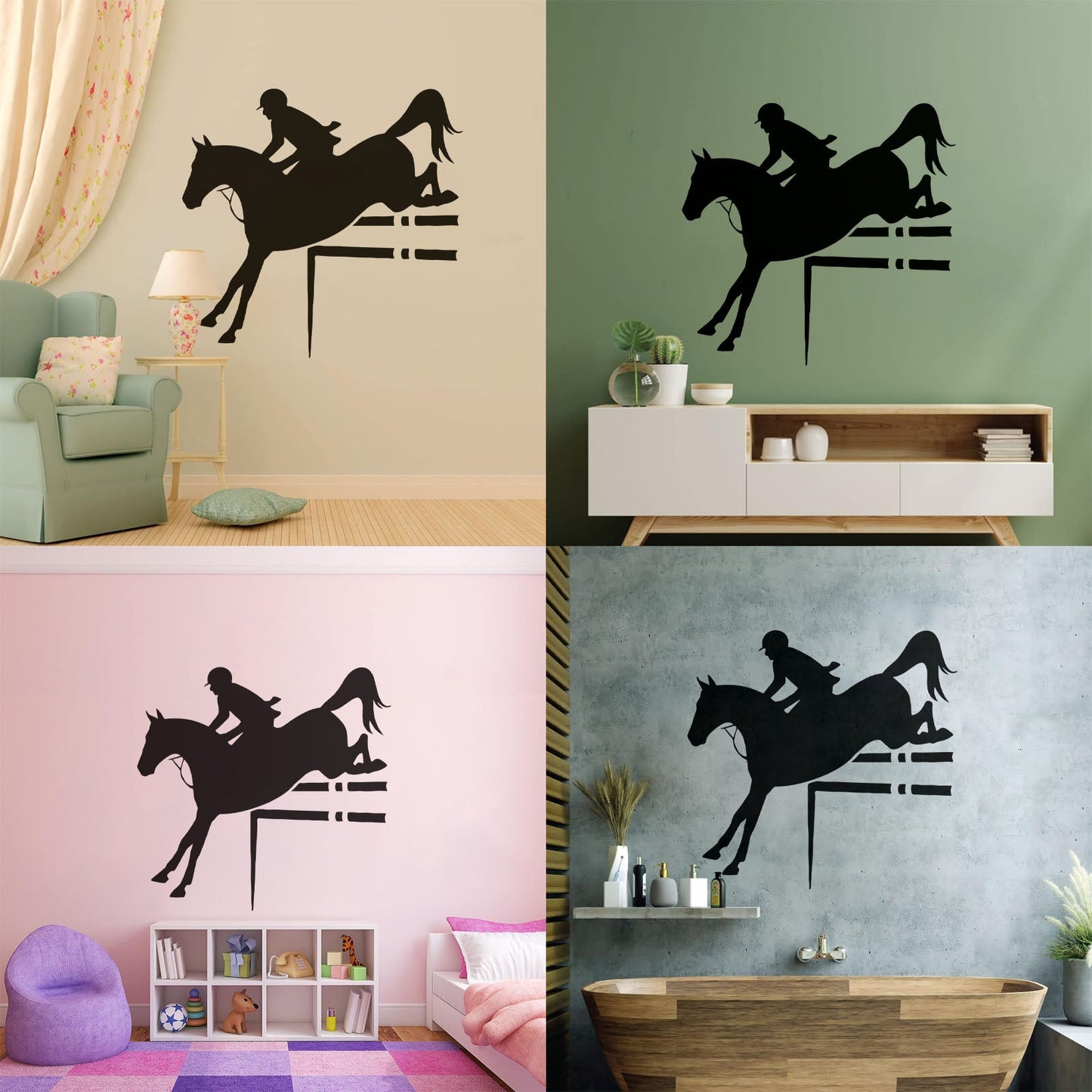 Horse Rider Sport Horse Riding Engraving Decals Can Modify And Add Information