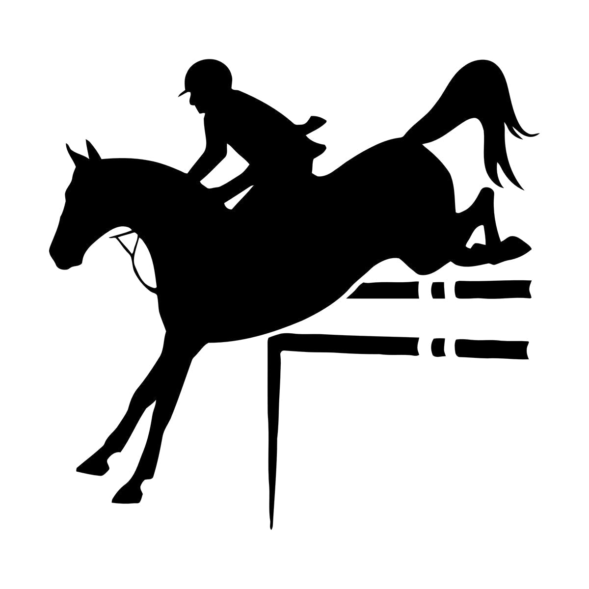 Horse Rider Sport Horse Riding Engraving Decals Can Modify And Add Information
